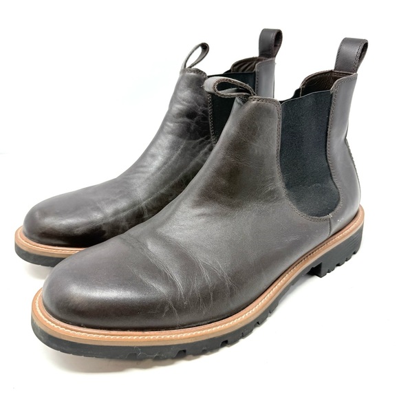 Mens Cole Haan Grantland Chelsea Boots Size 11 Dark Brown Waterproof Leather - Picture 1 of 11